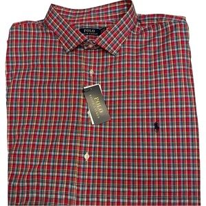 Polo Ralph Lauren Plaid Shirt Mens 4XB Polo RL Button Down LS Multicolor 4X Big